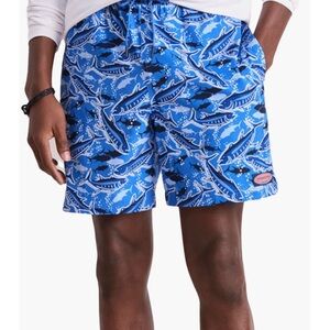 Vineyard Vines Aqua Fish Pattern Swim Trunks XL Board shorts